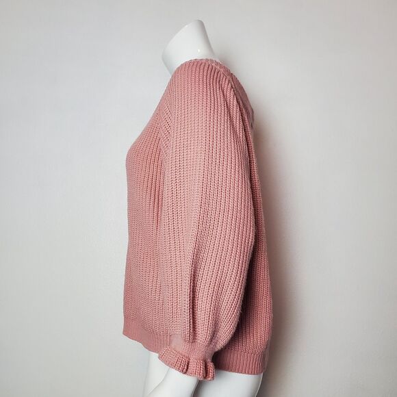 Max Studio Pink Balletcore Balloon Sleeve Sweater - Picture 4 of 9